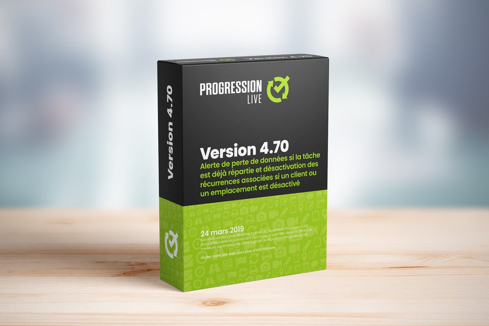Mise à jour web 4.70 de ProgressionLIVE