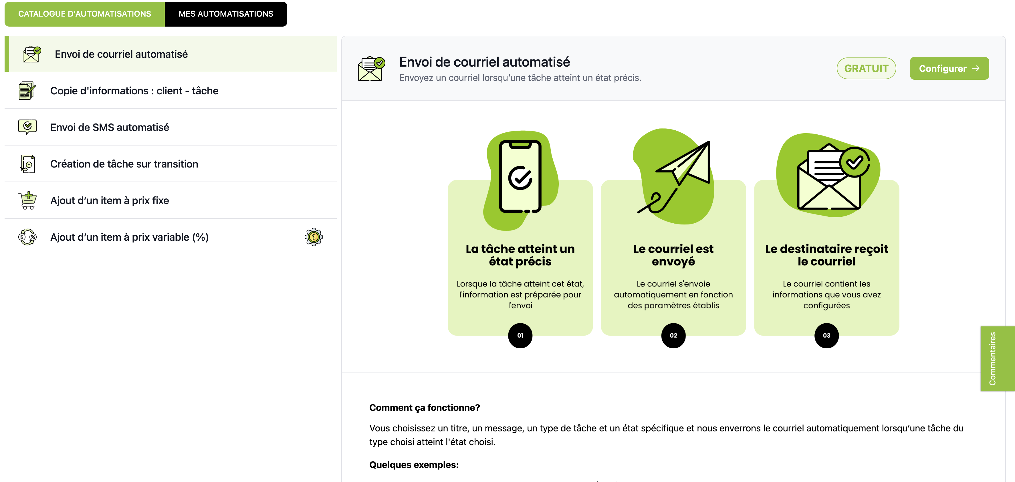 Module d’automatisation