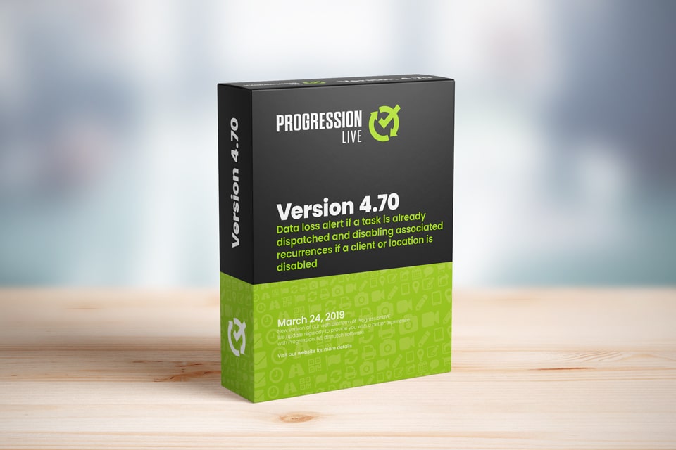 Web update 4.70 of our software | ProgressionLIVE